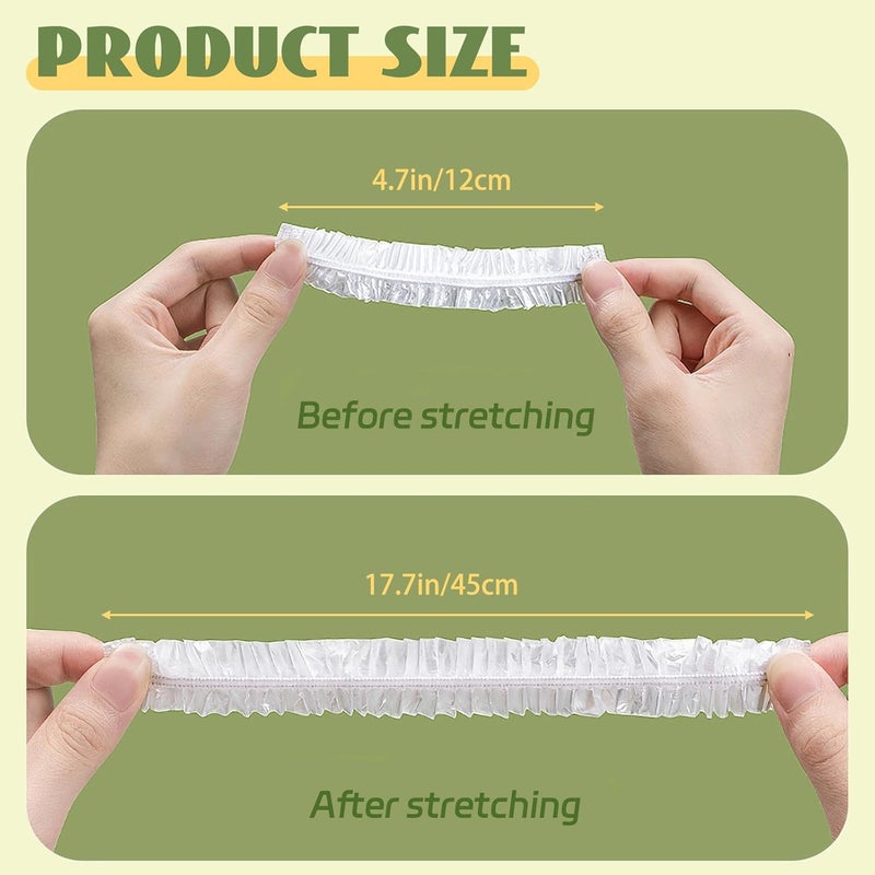 OJYUDD 400 Pcs Fresh Keeping Bags,Plastic Food Storage Covers,Elastic Sealing Bowl Lids,Adjustable Wrap Bowl Covers for Family Kitchen Outdoor Picnic - Image 2